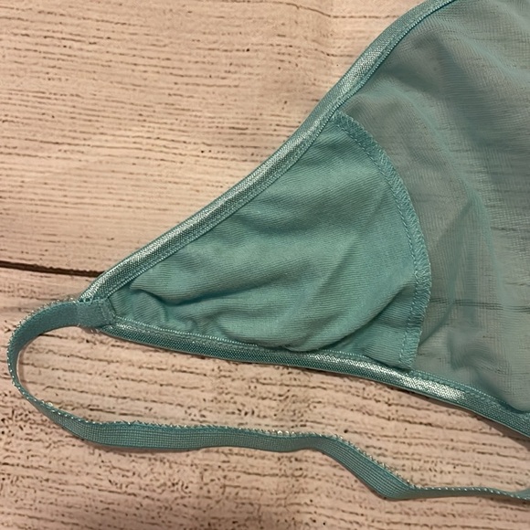NWOT Vintage Victoria’s Secret blue sheer babydoll chemise matching thon… - Picture 8 of 8
